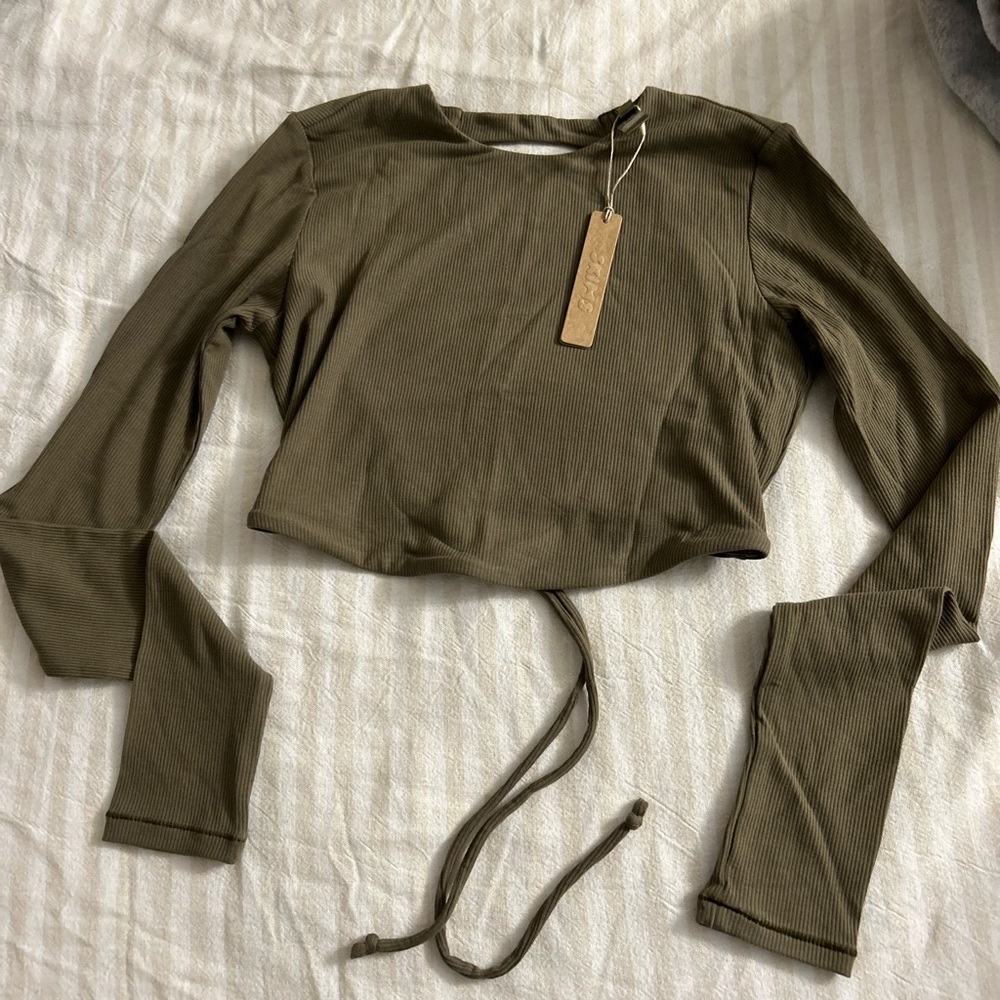 NWT Skims soft lounge open back long sleeve